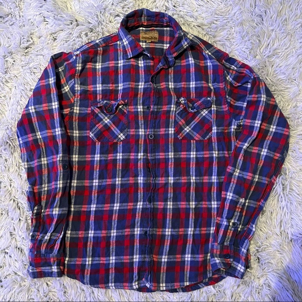 Free Nature plaid top medium